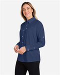 HUK H615006 Women's Tide Point Shirt - Naval Academy - model side