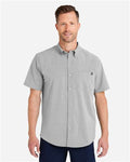 HUK H150154 Men's Kona Short Sleeve Solid Shirt - Harbor Mist - model front