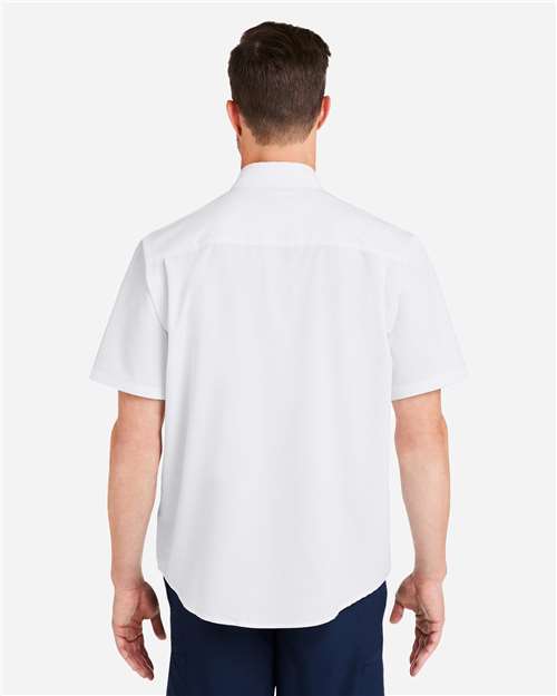 HUK H150154 Men's Kona Short Sleeve Solid Shirt - White - model back