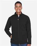 Team 365 TT80 Men's Leader Soft Shell Jacket - Black - model front