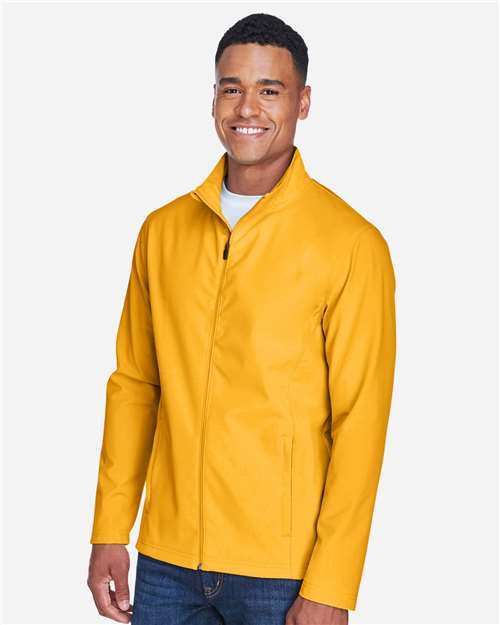 Team 365 TT80 Men's Leader Soft Shell Jacket - Sport Athletic Gold - model side