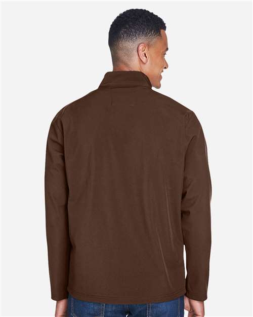 Team 365 TT80 Men's Leader Soft Shell Jacket - Sport Dark Brown - model back