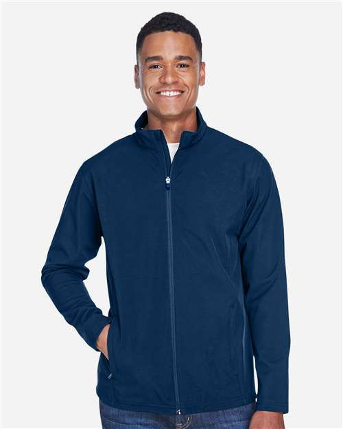 Team 365 TT80 Men's Leader Soft Shell Jacket - Sport Dark Navy - model front