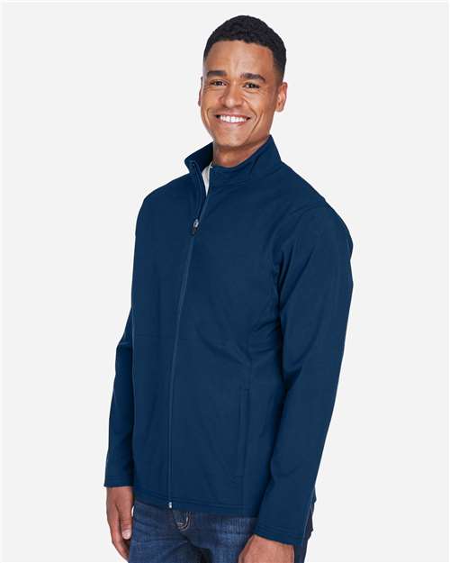 Team 365 TT80 Men's Leader Soft Shell Jacket - Sport Dark Navy - model side