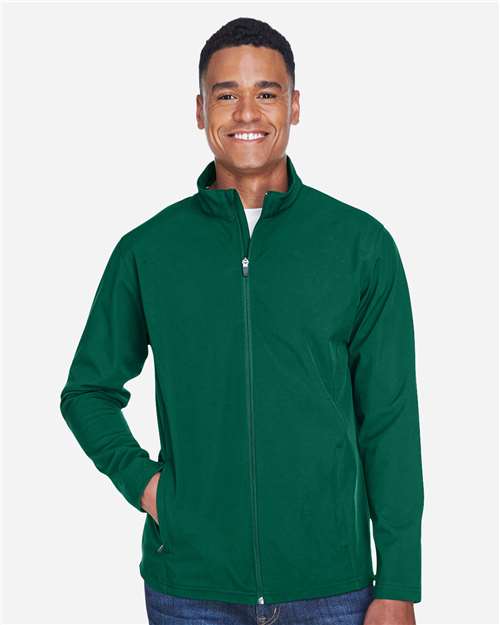 Team 365 TT80 Men's Leader Soft Shell Jacket - Sport Forest - model front