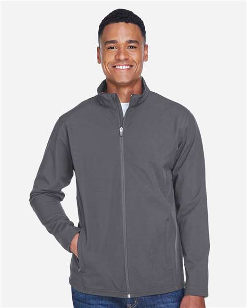 Team 365 TT80 Men's Leader Soft Shell Jacket - Sport Graphite - model front