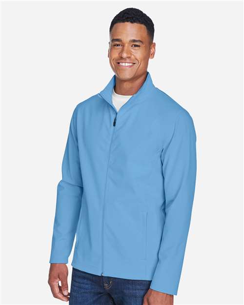 Team 365 TT80 Men's Leader Soft Shell Jacket - Sport Light Blue - model side