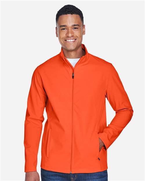 Team 365 TT80 Men's Leader Soft Shell Jacket - Sport Orange - model front