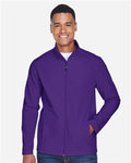 Team 365 TT80 Men's Leader Soft Shell Jacket - Sport Purple - model front
