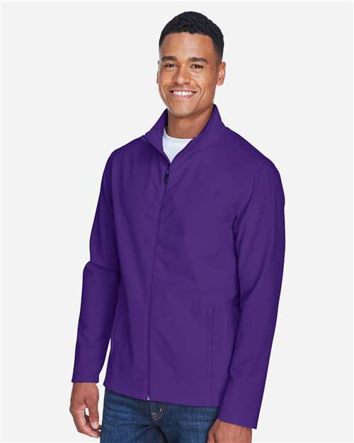 Team 365 TT80 Men's Leader Soft Shell Jacket - Sport Purple - model side