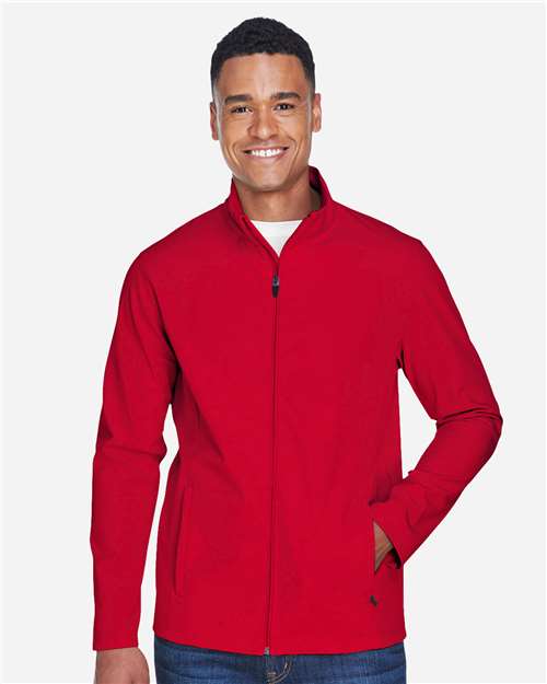 Team 365 TT80 Men's Leader Soft Shell Jacket - Sport Red - model front
