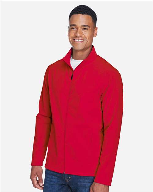 Team 365 TT80 Men's Leader Soft Shell Jacket - Sport Red - model side