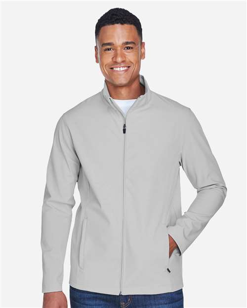 Team 365 TT80 Men's Leader Soft Shell Jacket - Sport Silver - model front