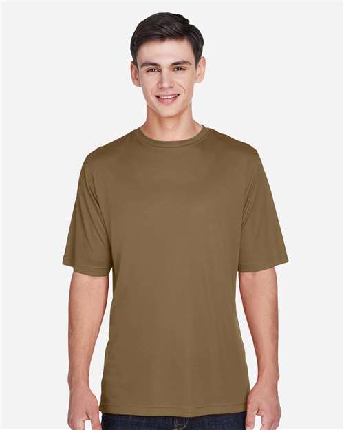 Team 365 TT11 Zone Performance T-Shirt - Coyote Brown - model front