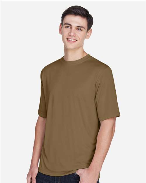 Team 365 TT11 Zone Performance T-Shirt - Coyote Brown - model side