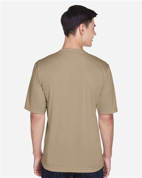 Team 365 TT11 Zone Performance T-Shirt - Desert Khaki - model back