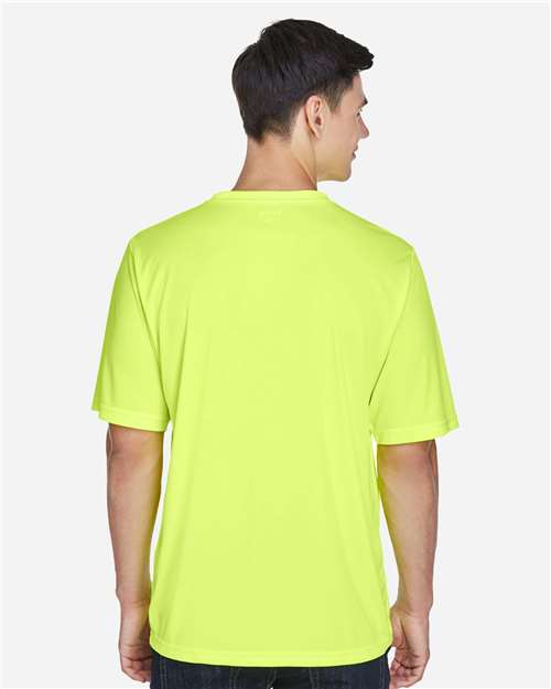 Team 365 TT11 Zone Performance T-Shirt - Safety Yellow - model back
