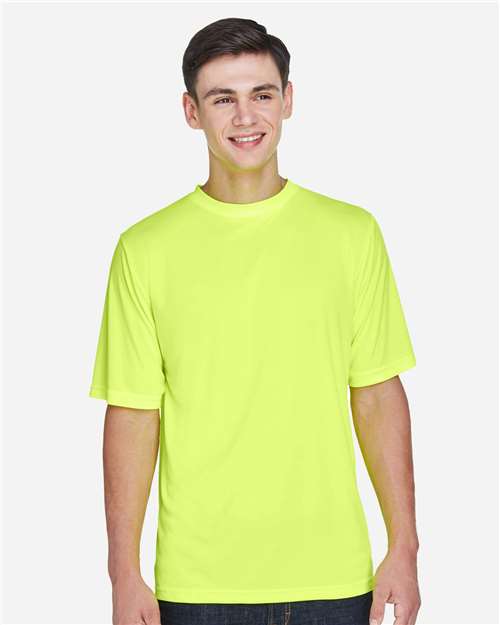 Team 365 TT11 Zone Performance T-Shirt - Safety Yellow - model front