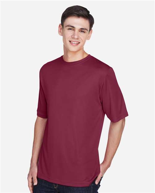 Team 365 TT11 Zone Performance T-Shirt - Sport Maroon - model side