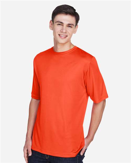 Team 365 TT11 Zone Performance T-Shirt - Sport Orange - model side