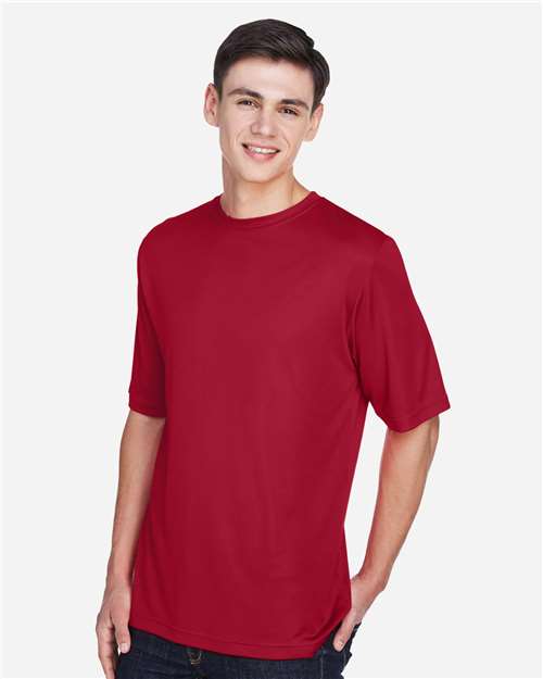 Team 365 TT11 Zone Performance T-Shirt - Sport Scarlet Red - model side