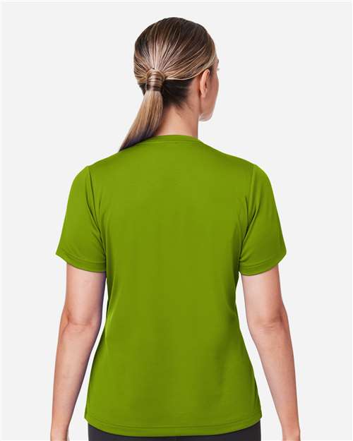 Team 365 TT15W Women's Zone Performance Mesh T-Shirt - Acid Green - model back