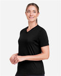 Team 365 TT15W Women's Zone Performance Mesh T-Shirt - Black - model side