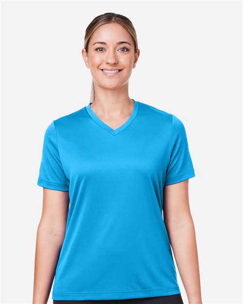 Team 365 TT15W Women's Zone Performance Mesh T-Shirt - Electric Blue - model front