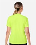 Team 365 TT15W Women's Zone Performance Mesh T-Shirt - Safety Yellow - model back