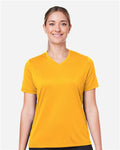 Team 365 TT15W Women's Zone Performance Mesh T-Shirt - Sport Athletic Gold - model front