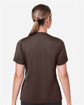 Team 365 TT15W Women's Zone Performance Mesh T-Shirt - Sport Dark Brown - model back