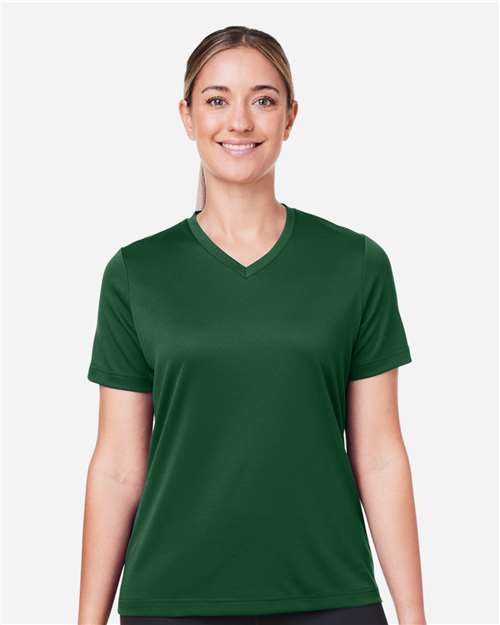 Team 365 TT15W Women's Zone Performance Mesh T-Shirt - Sport Dark Green - model front