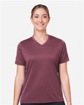 Team 365 TT15W Women's Zone Performance Mesh T-Shirt - Sport Dark Maroon - model front