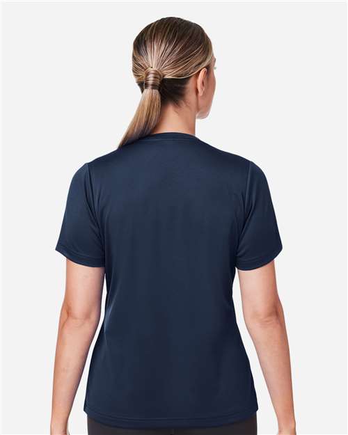 Team 365 TT15W Women's Zone Performance Mesh T-Shirt - Sport Dark Navy - model back