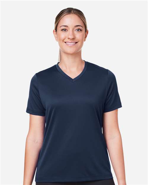 Team 365 TT15W Women's Zone Performance Mesh T-Shirt - Sport Dark Navy - model front