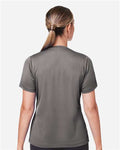 Team 365 TT15W Women's Zone Performance Mesh T-Shirt - Sport Graphite - model back