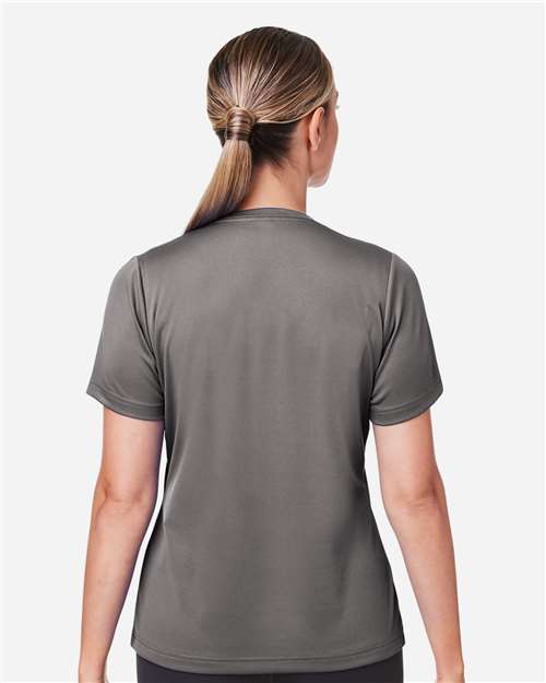 Team 365 TT15W Women's Zone Performance Mesh T-Shirt - Sport Graphite - model back
