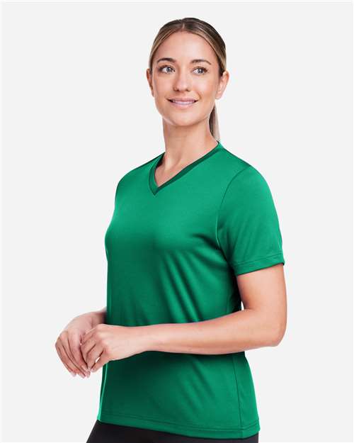 Team 365 TT15W Women's Zone Performance Mesh T-Shirt - Sport Kelly - model side