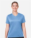Team 365 TT15W Women's Zone Performance Mesh T-Shirt - Sport Light Blue - model front