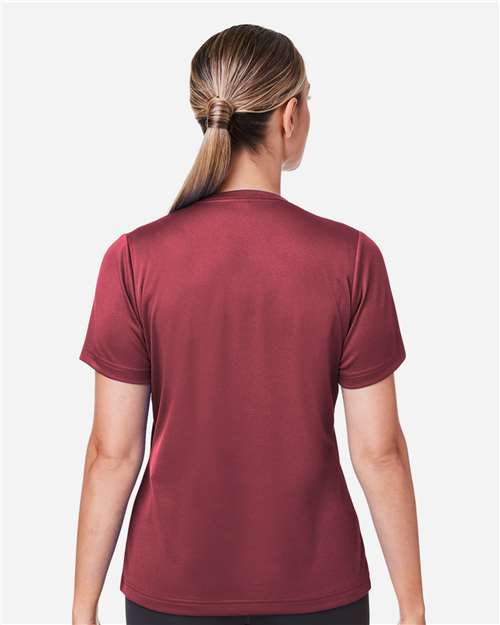 Team 365 TT15W Women's Zone Performance Mesh T-Shirt - Sport Maroon - model back