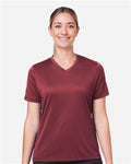 Team 365 TT15W Women's Zone Performance Mesh T-Shirt - Sport Maroon - model front