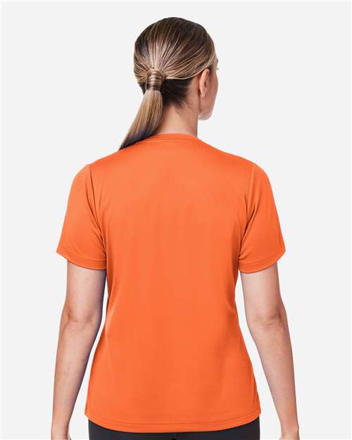 Team 365 TT15W Women's Zone Performance Mesh T-Shirt - Sport Orange - model back