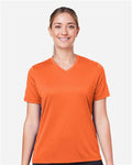 Team 365 TT15W Women's Zone Performance Mesh T-Shirt - Sport Orange - model front