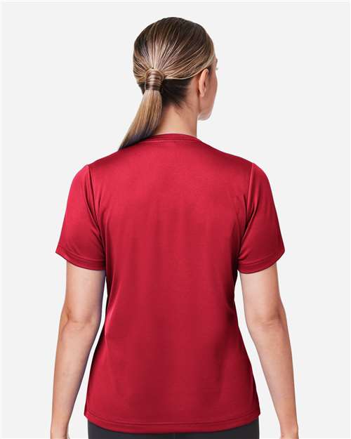 Team 365 TT15W Women's Zone Performance Mesh T-Shirt - Sport Red - model back