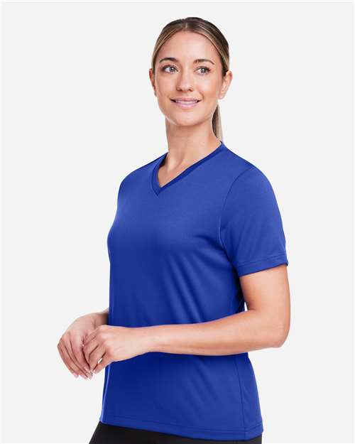 Team 365 TT15W Women's Zone Performance Mesh T-Shirt - Sport Royal - model side