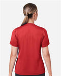 Team 365 TT15W Women's Zone Performance Mesh T-Shirt - Sport Scarlet Red - model back