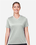 Team 365 TT15W Women's Zone Performance Mesh T-Shirt - Sport Silver - model front