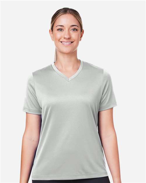 Team 365 TT15W Women's Zone Performance Mesh T-Shirt - Sport Silver - model front