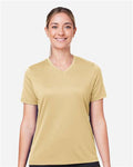 Team 365 TT15W Women's Zone Performance Mesh T-Shirt - Sport Vegas Gold - model front