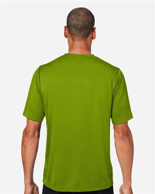 Team 365 TT15 Men's Zone Performance Mesh T-Shirt - Acid Green - model back